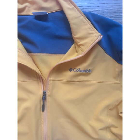 Columbia Omni Shield Jacket Men's Size Medium Full Zip Yellow Zip Pockets - Picture 4 of 8
